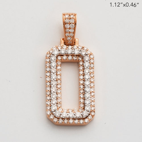 10KR+W 1.00CTW DIAMOND NUMBER PENDANT