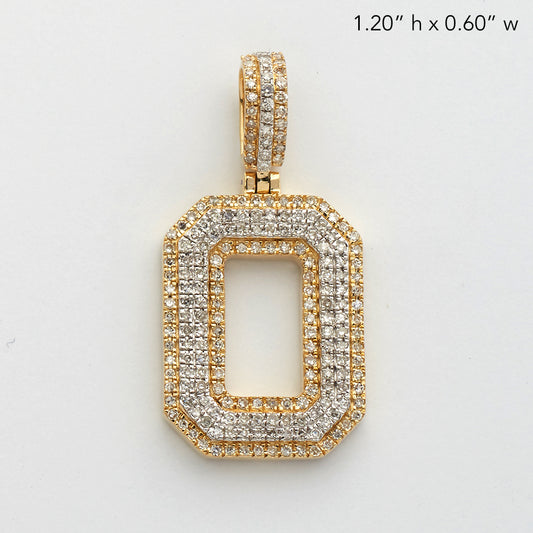 10KY+W 0.65CTW ROUND DIAMOND INITIAL PENDANT -