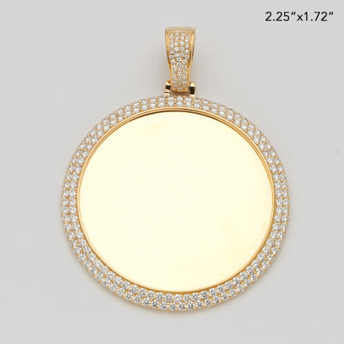 10KY 3.00CTW DIAMOND ROUND MEMORY PENDANT - 2-ROW