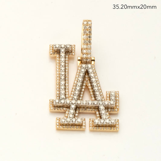 14KY+W 1.40CTW DIAMOND 3D SPORTS LOGO PENDANT