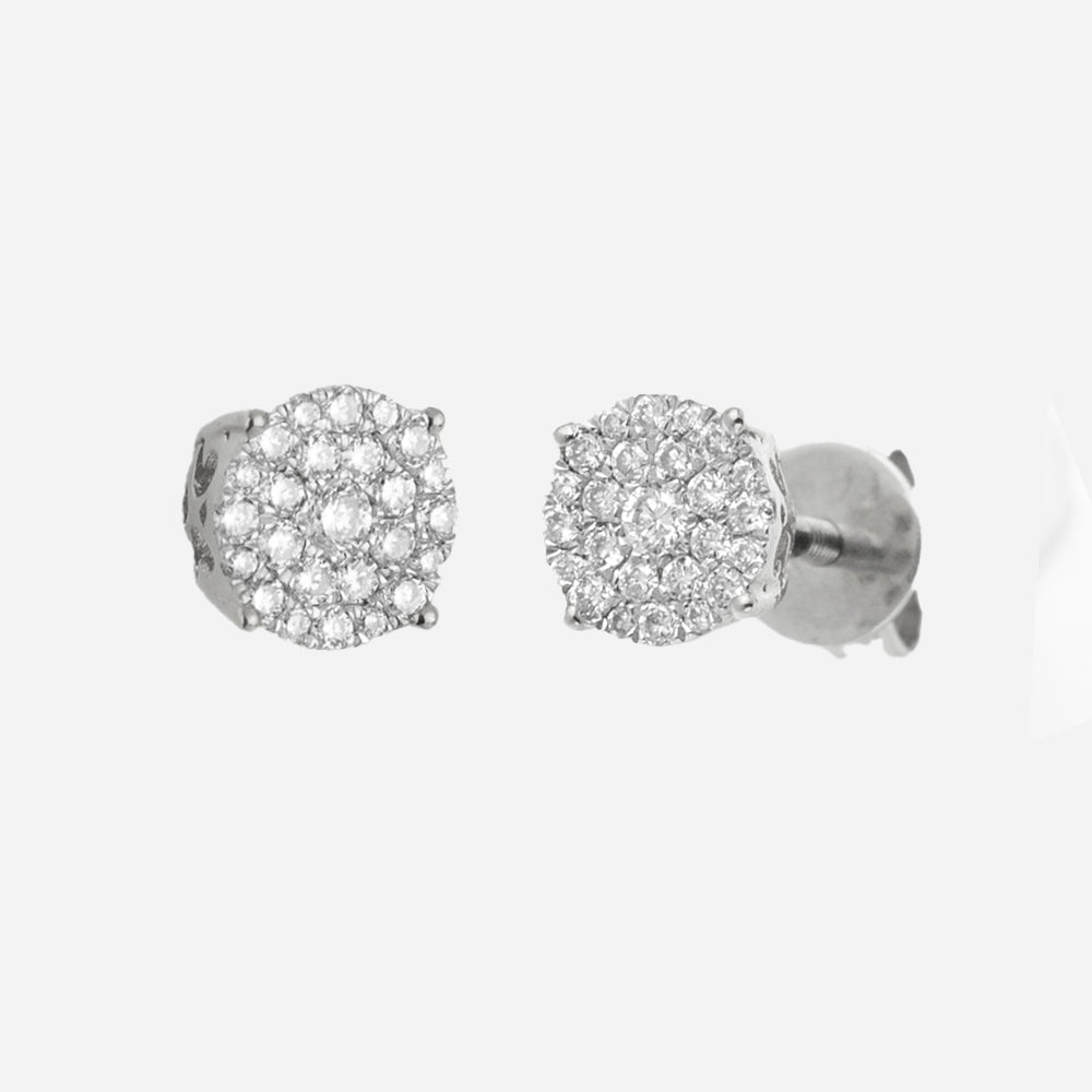 14KW 0.20CTW DIAMOND LUNA CLUSTER EARRINGS