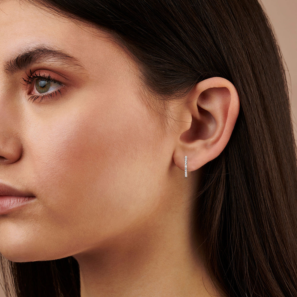 2.58 CTTW Lab Grown Diamond Hoop Earring Available in 14k White Gold,14k Yellow Gold,14k Rose Gold