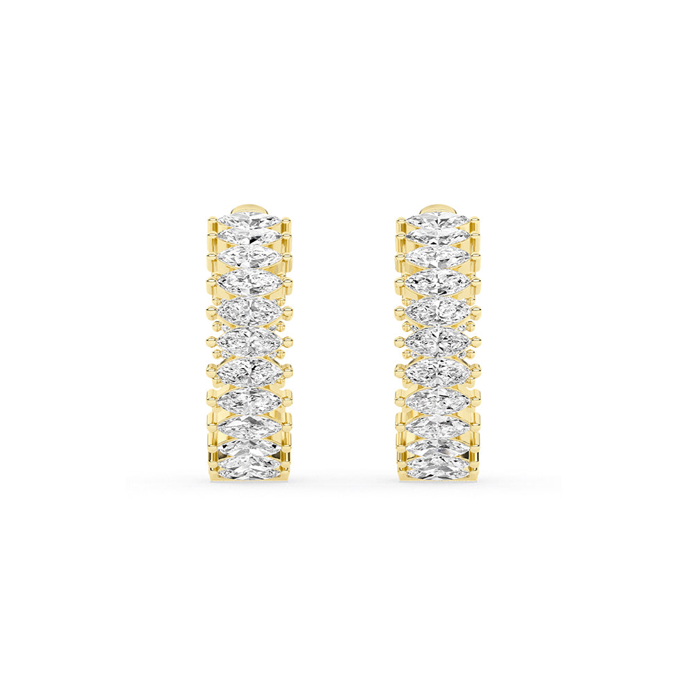 3.4 CTTW Lab Grown Diamond Hoop Earring Available in 14k White Gold,14k Yellow Gold,14k Rose Gold