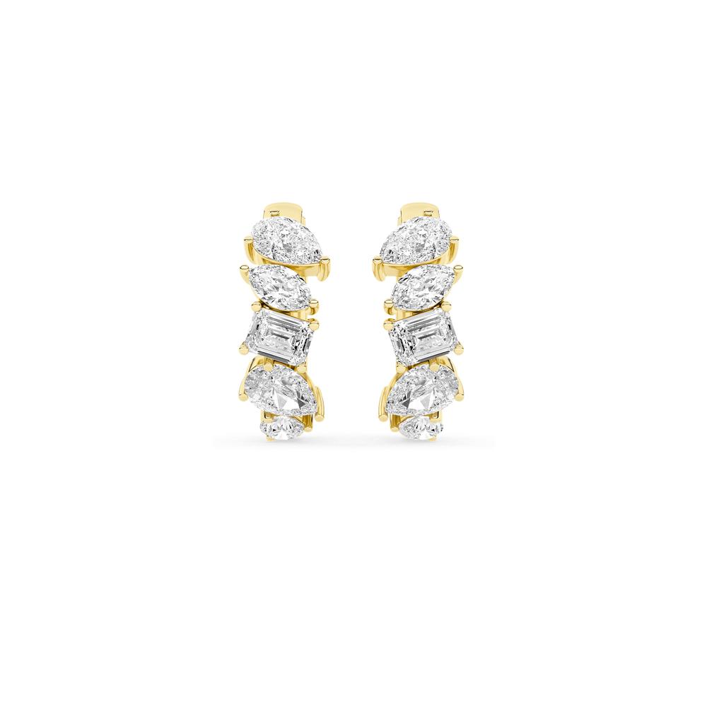 1.53 CTTW Lab Grown Diamond Hoop Earring Available in 14k White Gold,14k Yellow Gold,14k Rose Gold