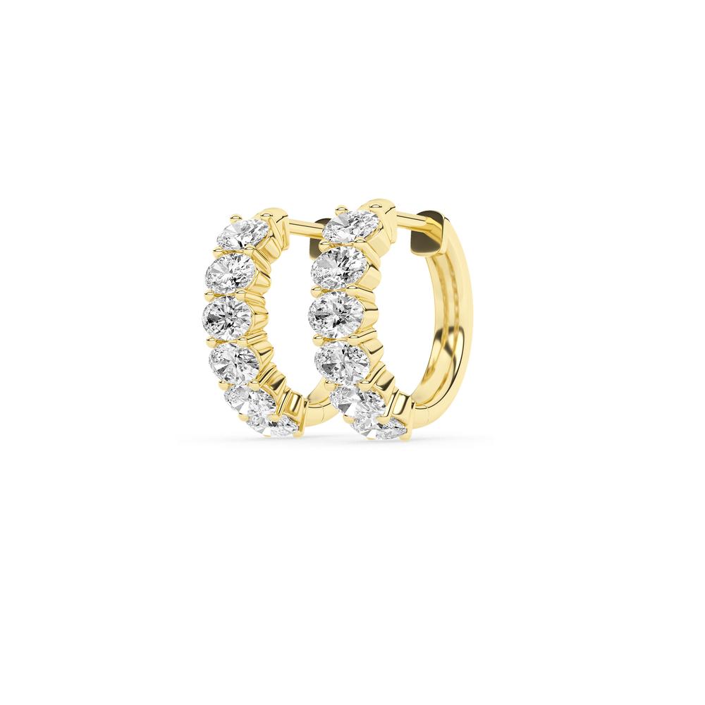 1.42 CTTW Lab Grown Diamond Hoop Earring Available in 14k White Gold,14k Yellow Gold,14k Rose Gold