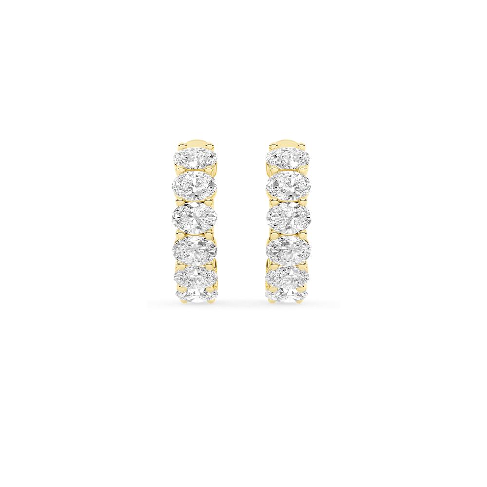 1.42 CTTW Lab Grown Diamond Hoop Earring Available in 14k White Gold,14k Yellow Gold,14k Rose Gold