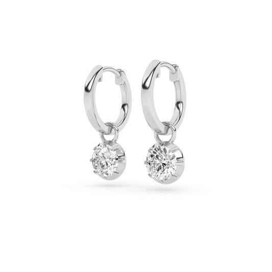 1.55 CTTW Lab Grown Diamond Dangle Drop Earrings Available in 14k White Gold,14k Yellow Gold,14k Rose Gold