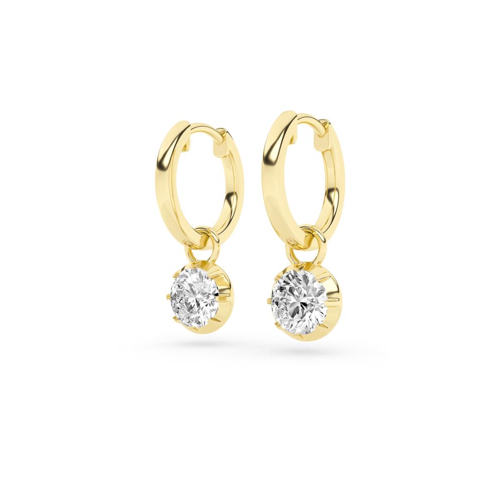 1.55 CTTW Lab Grown Diamond Dangle Drop Earrings Available in 14k White Gold,14k Yellow Gold,14k Rose Gold