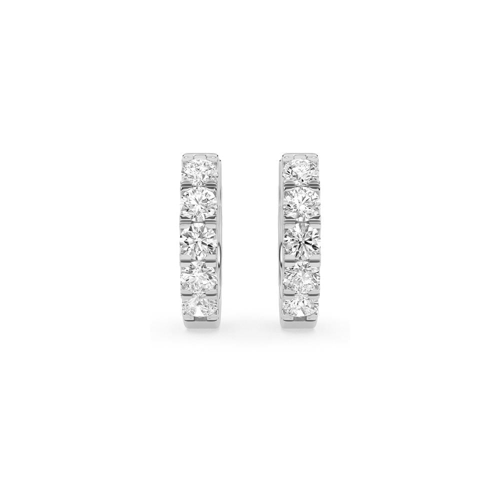 1.23 CTTW Lab Grown Diamond Hoop Earrings Available in 14k White Gold,14k Yellow Gold,14k Rose Gold