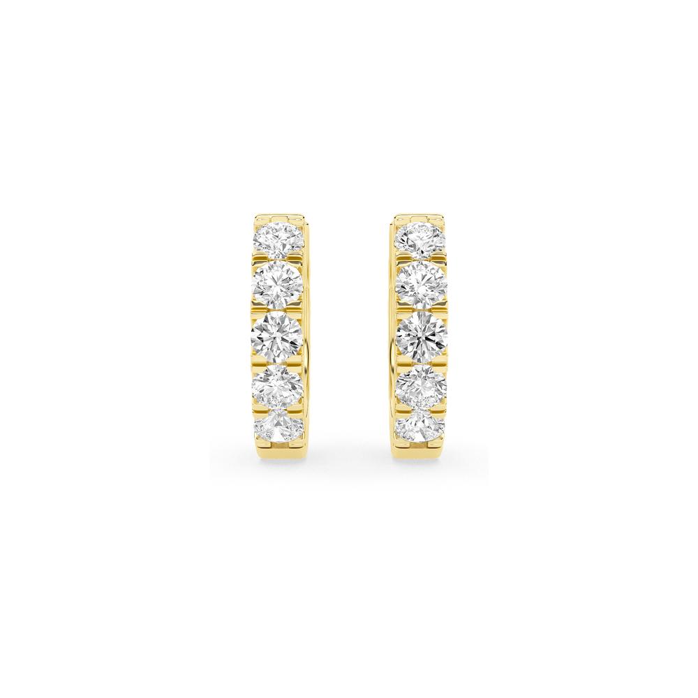 1.23 CTTW Lab Grown Diamond Hoop Earrings Available in 14k White Gold,14k Yellow Gold,14k Rose Gold