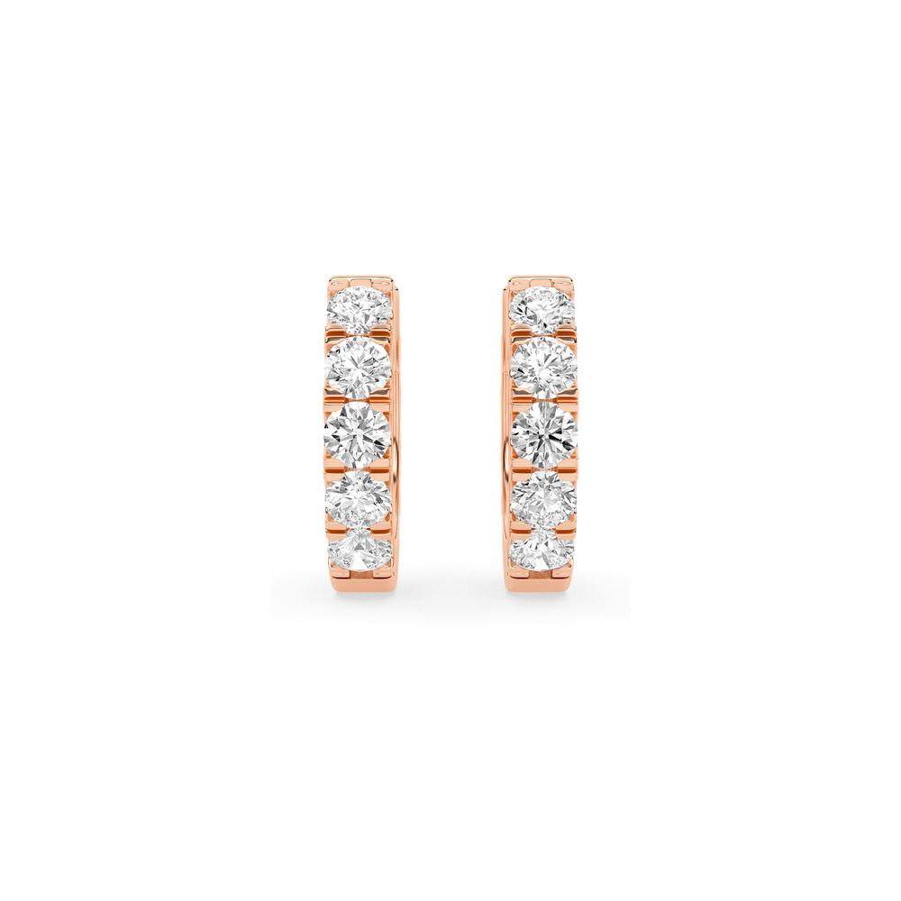 1.23 CTTW Lab Grown Diamond Hoop Earrings Available in 14k White Gold,14k Yellow Gold,14k Rose Gold