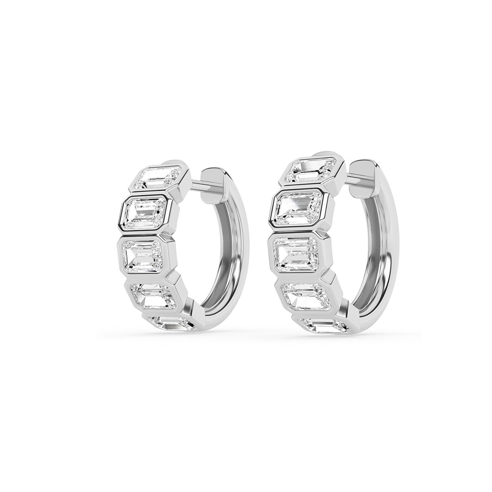 2.08 CTTW Lab Grown Diamond Hoop Earring Available in 14k White Gold,14k Yellow Gold,14k Rose Gold