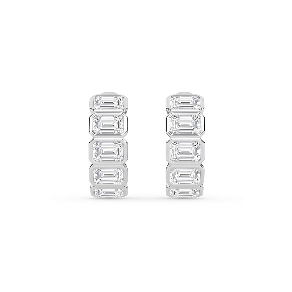 2.08 CTTW Lab Grown Diamond Hoop Earring Available in 14k White Gold,14k Yellow Gold,14k Rose Gold