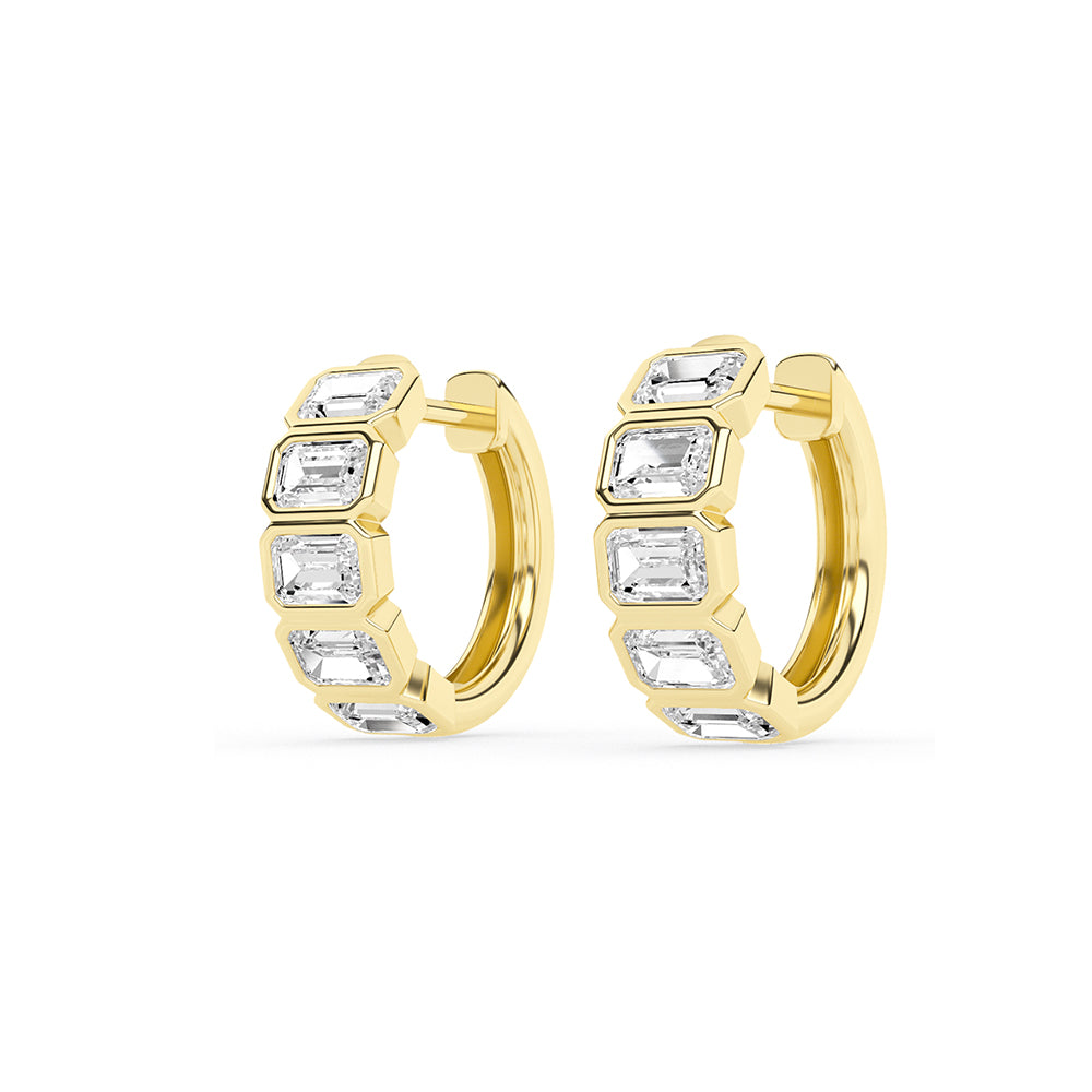 2.08 CTTW Lab Grown Diamond Hoop Earring Available in 14k White Gold,14k Yellow Gold,14k Rose Gold