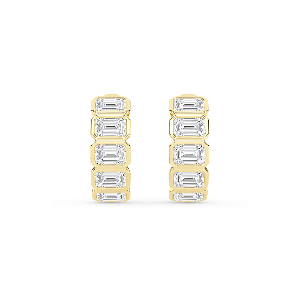 2.08 CTTW Lab Grown Diamond Hoop Earring Available in 14k White Gold,14k Yellow Gold,14k Rose Gold