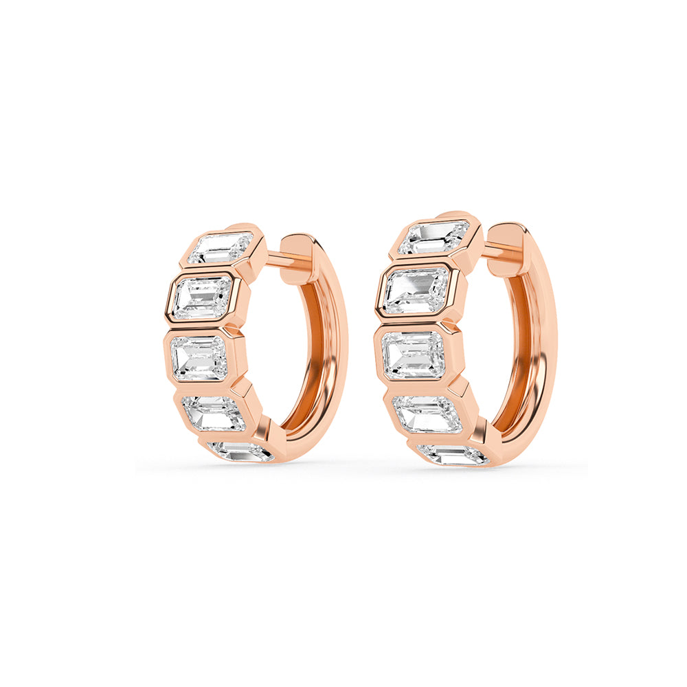 2.08 CTTW Lab Grown Diamond Hoop Earring Available in 14k White Gold,14k Yellow Gold,14k Rose Gold