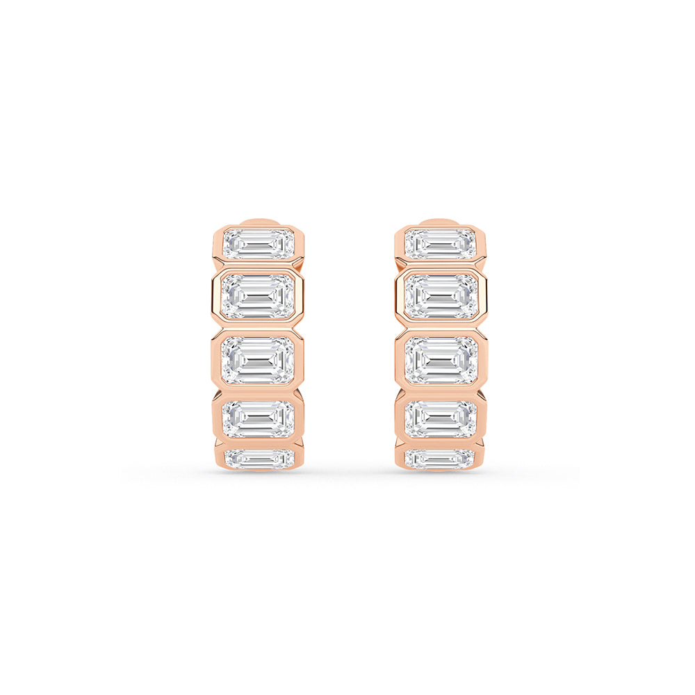 2.08 CTTW Lab Grown Diamond Hoop Earring Available in 14k White Gold,14k Yellow Gold,14k Rose Gold