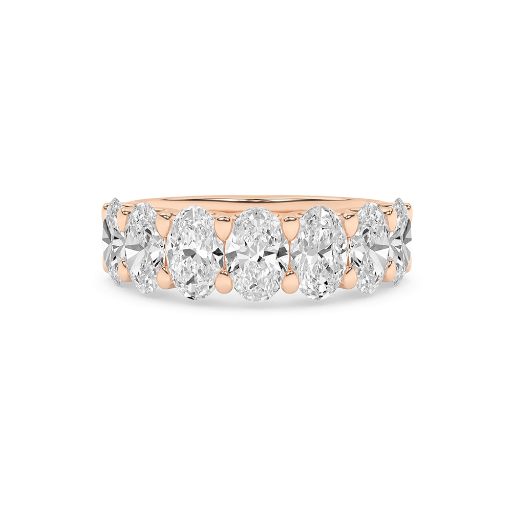 3.13 CTTW Lab Grown Diamond Half Eternity Ring Available in 14k White Gold,14k Yellow Gold,14k Rose Gold