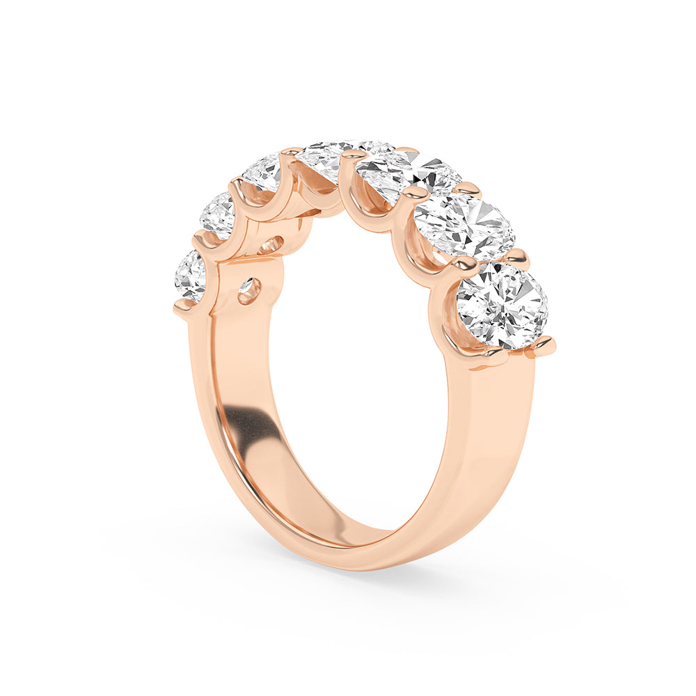 3.13 CTTW Lab Grown Diamond Half Eternity Ring Available in 14k White Gold,14k Yellow Gold,14k Rose Gold