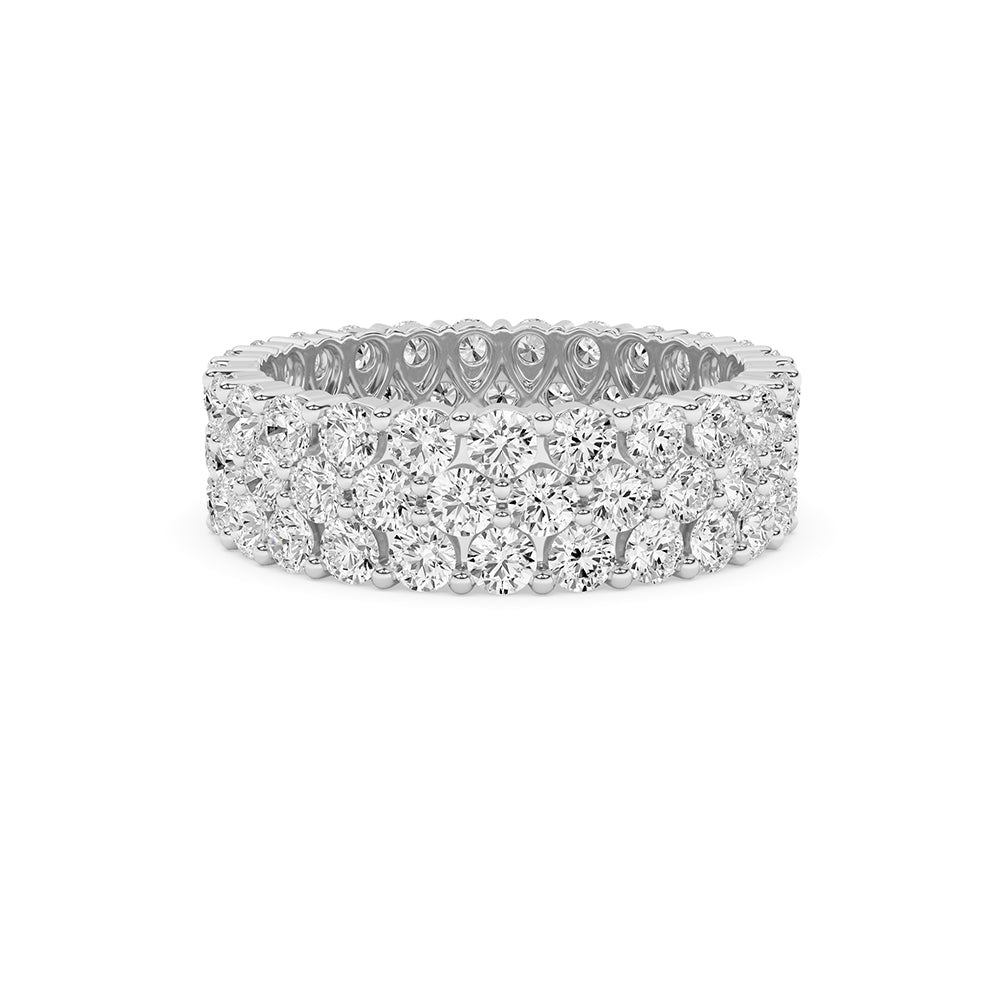 2.9 CTTW Lab Grown Diamond Eternity Ring Available in 14k White Gold,14k Yellow Gold,14k Rose Gold