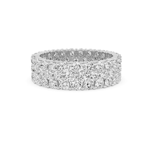 2.9 CTTW Lab Grown Diamond Eternity Ring Available in 14k White Gold,14k Yellow Gold,14k Rose Gold