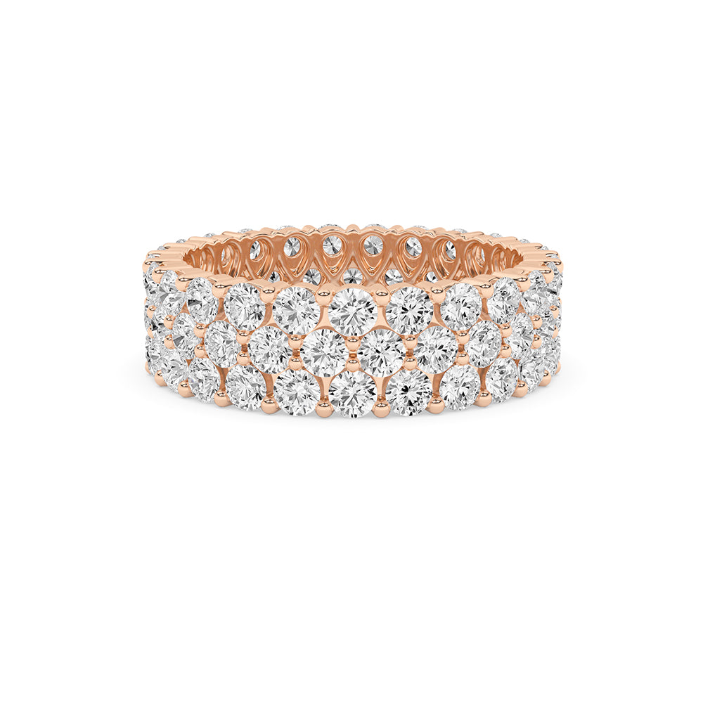 2.9 CTTW Lab Grown Diamond Eternity Ring Available in 14k White Gold,14k Yellow Gold,14k Rose Gold