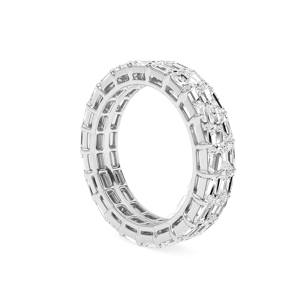 3.98 CTTW Lab Grown Diamond Eternity Ring Available in 14k White Gold,14k Yellow Gold,14k Rose Gold