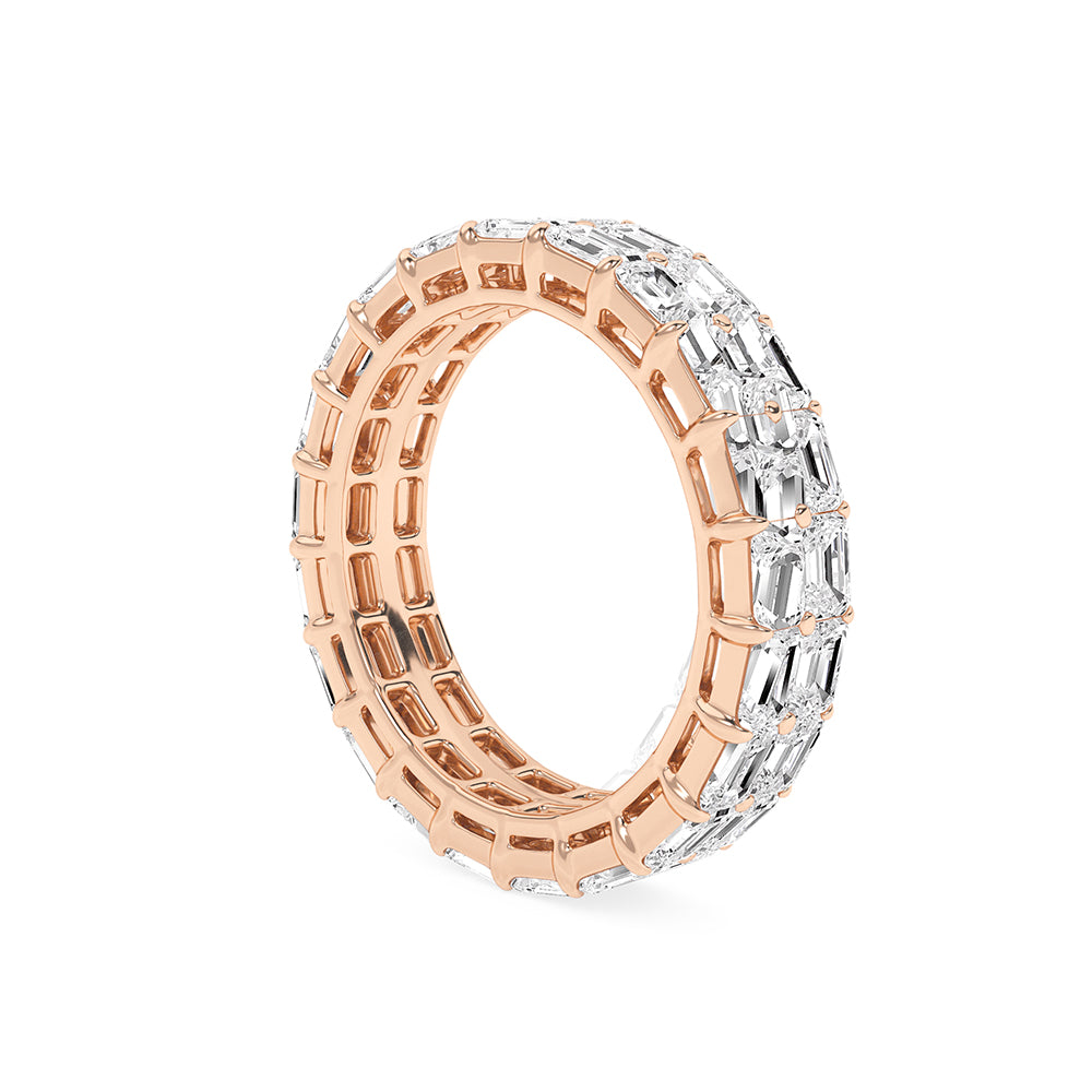 3.98 CTTW Lab Grown Diamond Eternity Ring Available in 14k White Gold,14k Yellow Gold,14k Rose Gold