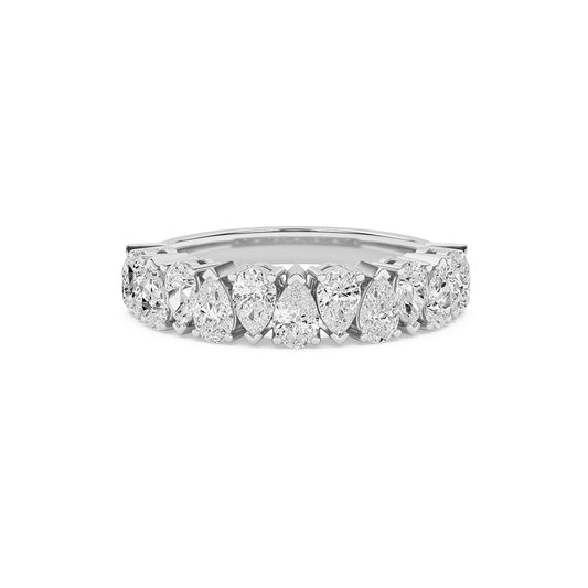 1.25 CTTW Lab Grown Diamond Half Eternity Ring Available in 14k White Gold,14k Yellow Gold,14k Rose Gold