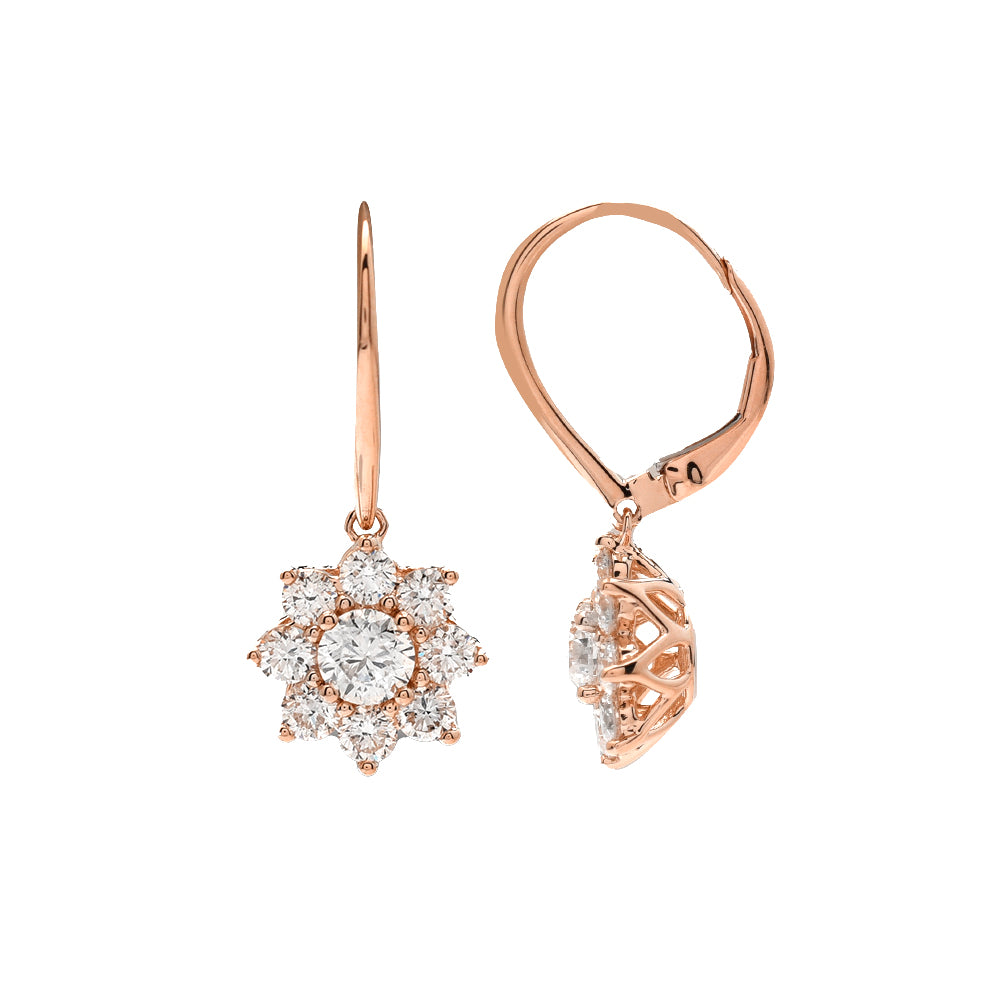 14KR 2.15CTW DIAMOND DANGLING EARRING