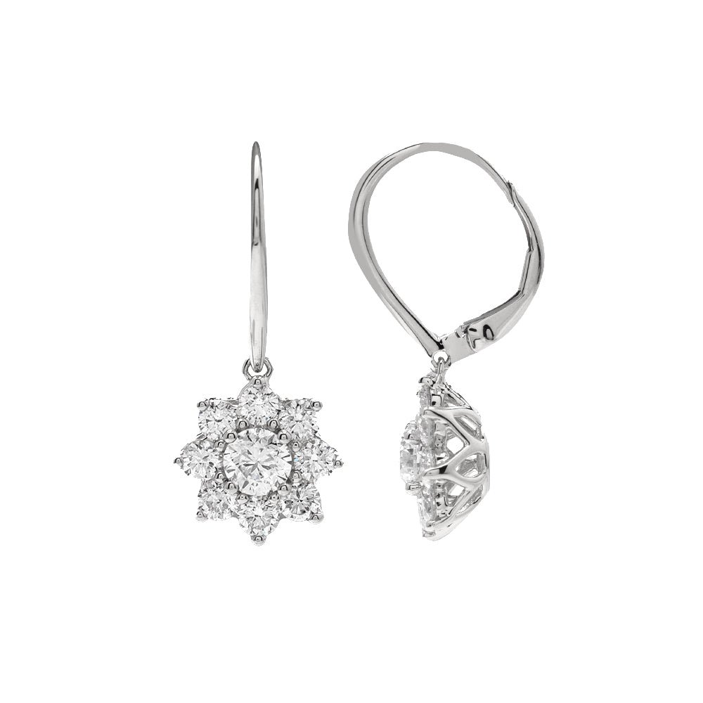 14KW 2.15CTW DIAMOND DANGLING EARRING