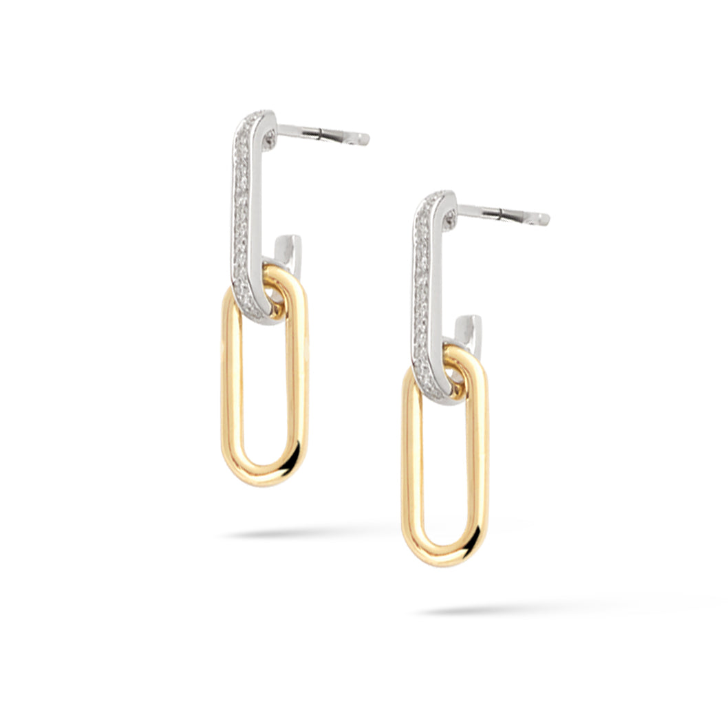 14KWY 0.15CTW TWO-TONE DIAMONDS PAPERCLIP