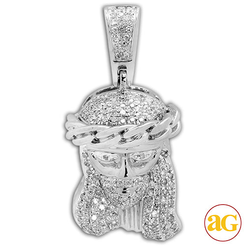 10KW 0.33CTW DIAMOND MIAMI CUBAN JESUS PENDANT