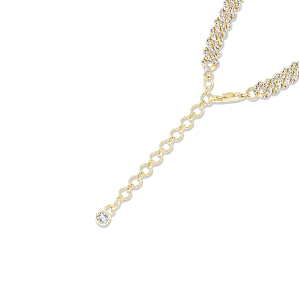 5.64 Cttw Round Shape Lab Grown Diamond 4.5MM Width Single Row Cuban Chain Necklace In 14K Solid Gold Jewelry, 16" With 2" Extender