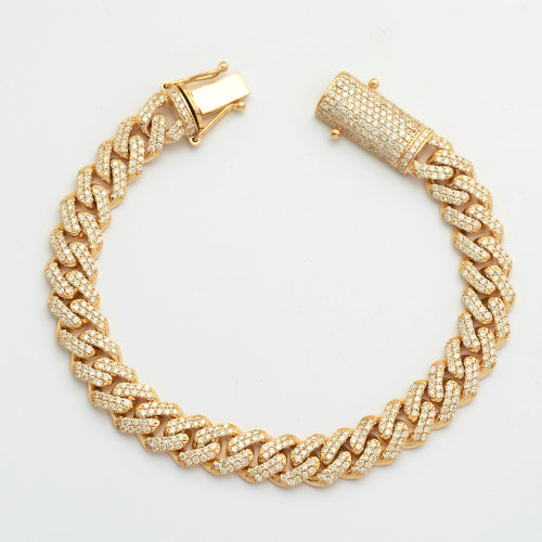 10KY 6.01CTW DIAMOND MIAMI CUBAN BRACELET