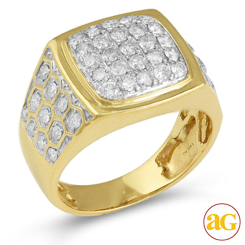 14KY 1.75CTW DIAMOND MENS RING