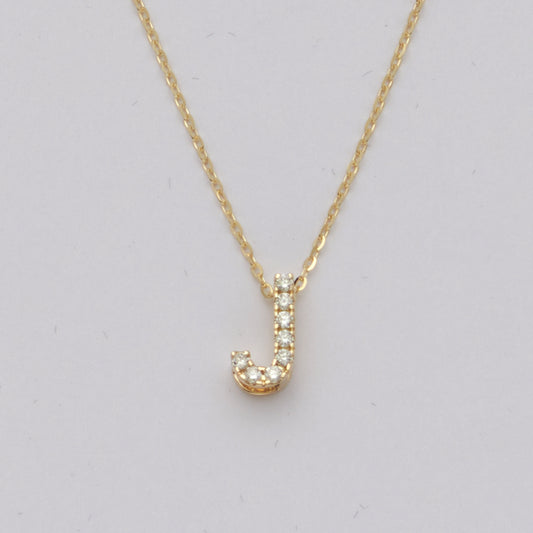 14KY 0.11CTW DIAMOND INITIAL NECKLACE