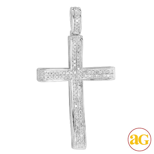 10KW 0.20CTW DIAMOND CROSS PENDANT