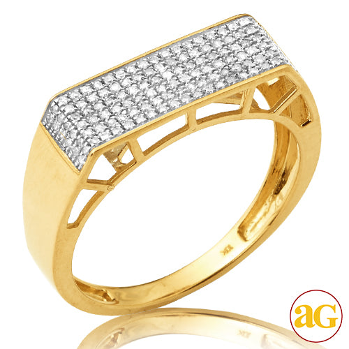 10KY 0.35CTW DIAMOND MENS RING