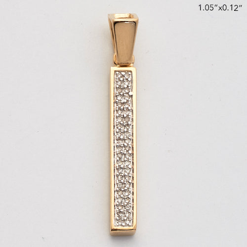 10KY 0.10CTW DIAMOND INITIAL PENDANT - "I"