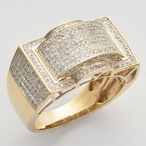 10KY 1.00CTW DIAMOND MENS RING