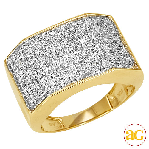 10KY 1.00CTW DIAMOND MENS RING