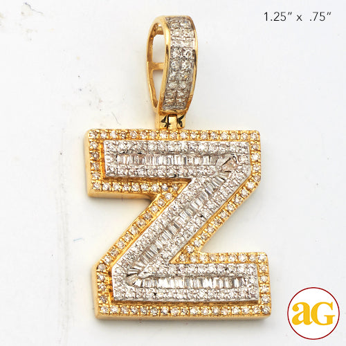 14KY 0.75CTW DIAMOND INITIAL PENDANT "Z"