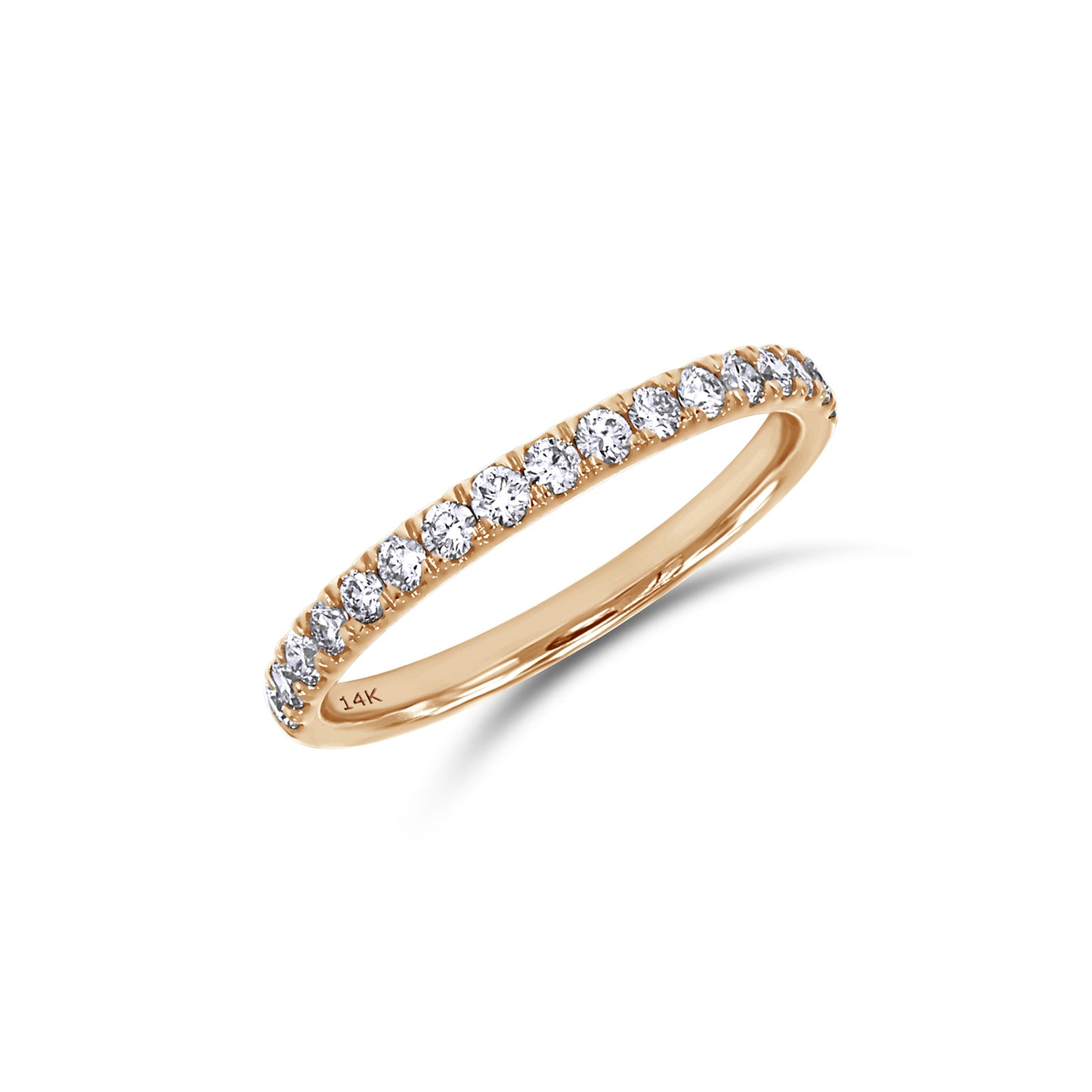0.40 Cttw Round Shape Lab Grown Diamond Eternity Band In 14K Solid Gold Jewelry